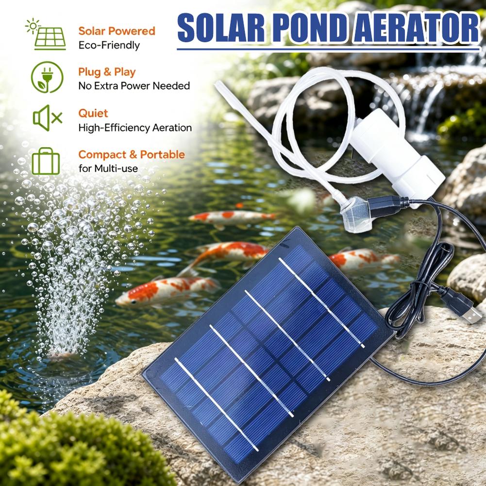 Солнечный воздушный насос для  – обзор и цена Solar Pond Aerator Oxygen Pump