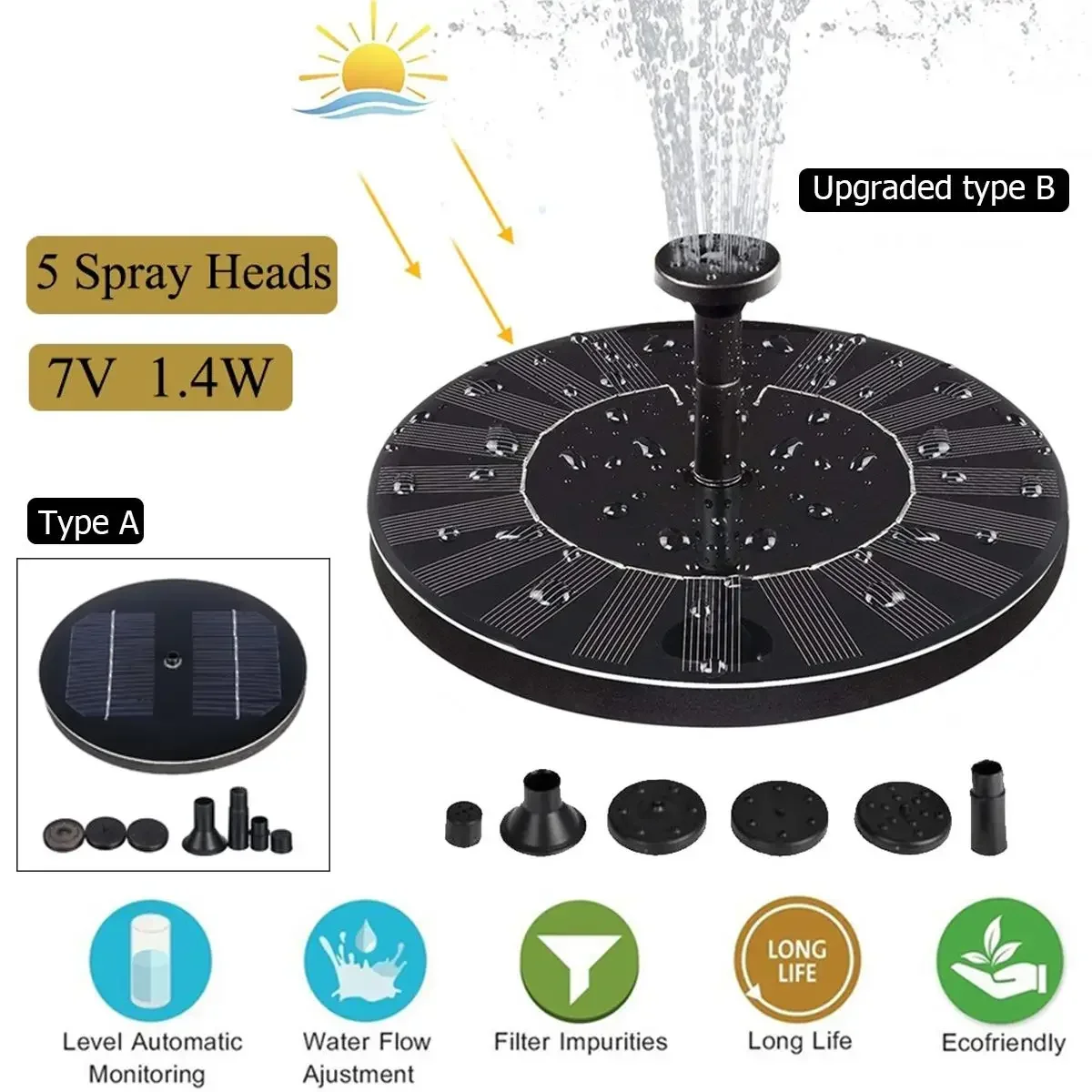 Погружной насос для полива бас – обзор и цена Floating Solar Fountain Water Pump